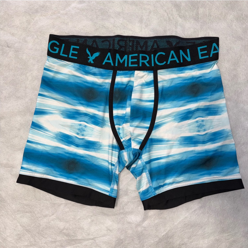 American Eagle Blue Patterned Boxer Briefs